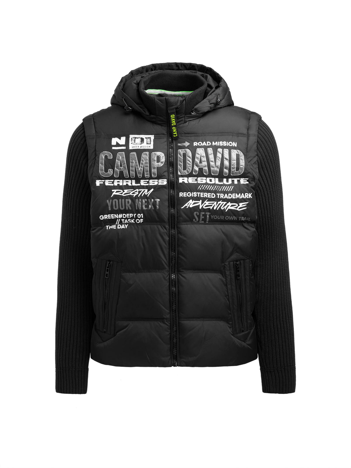 2-in-1 Jacke und Weste mit abtrennbaren Strickärmeln black - 1