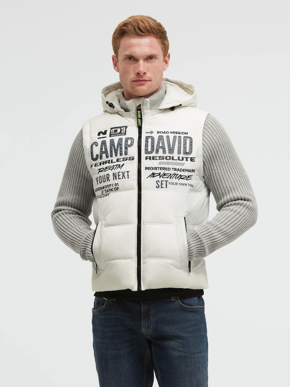 2-in-1 Jacke und Weste mit abtrennbaren Strickärmeln new kitt