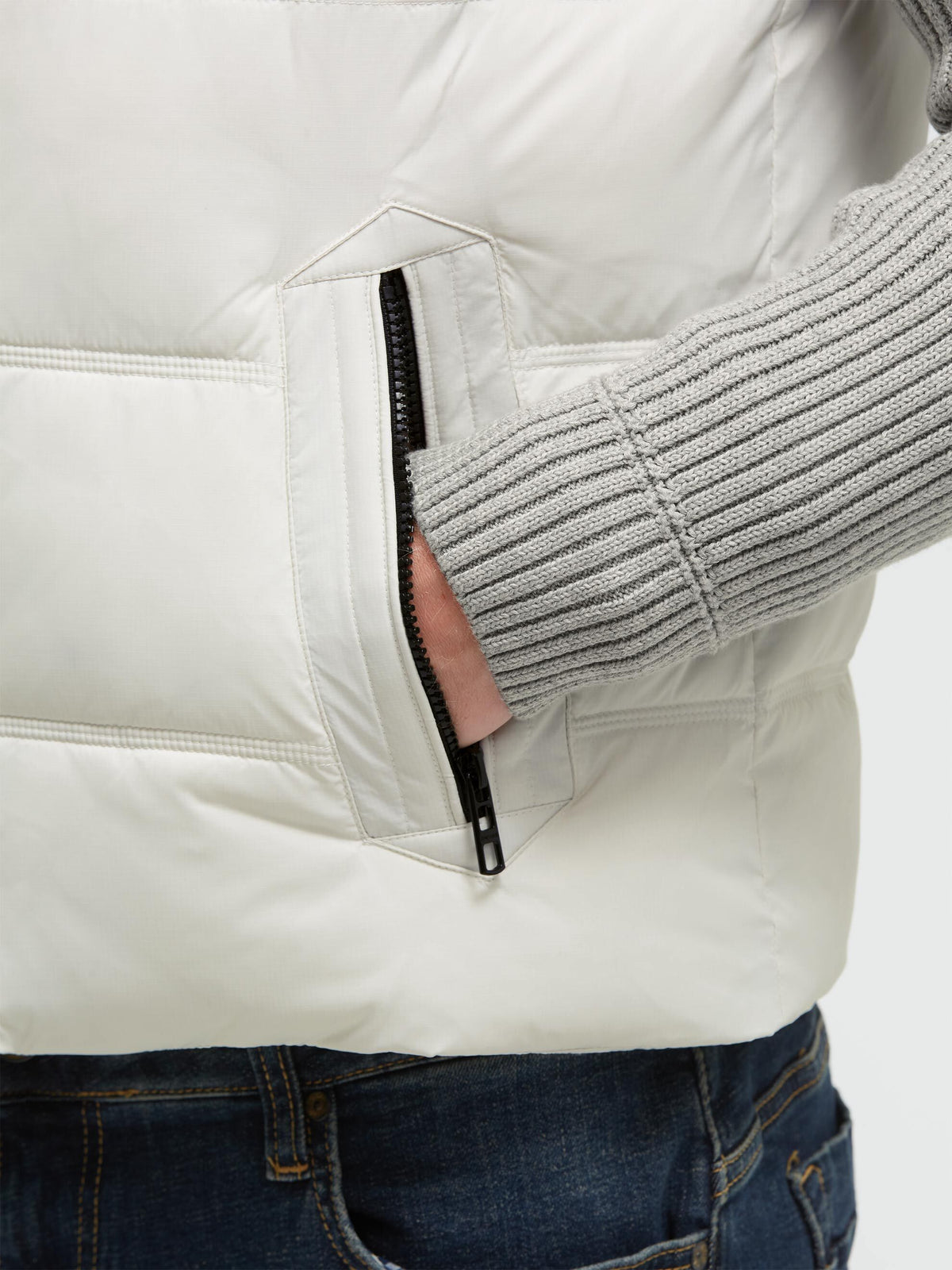 2-in-1 Jacke und Weste mit abtrennbaren Strickärmeln new kitt