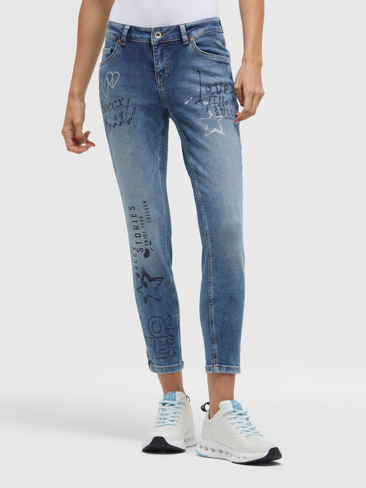 Jeans MI:RA Slim Fit vintage blue printed - 2