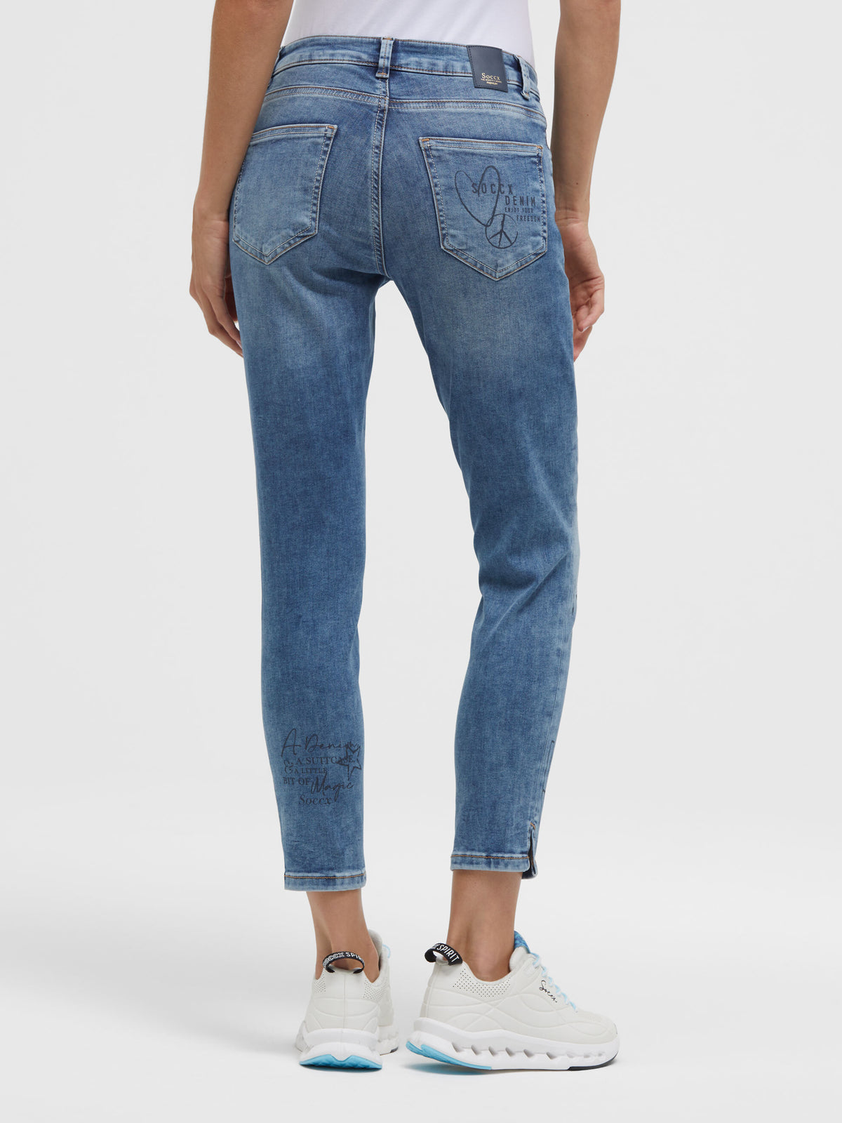 Jeans MI:RA Slim Fit vintage blue printed