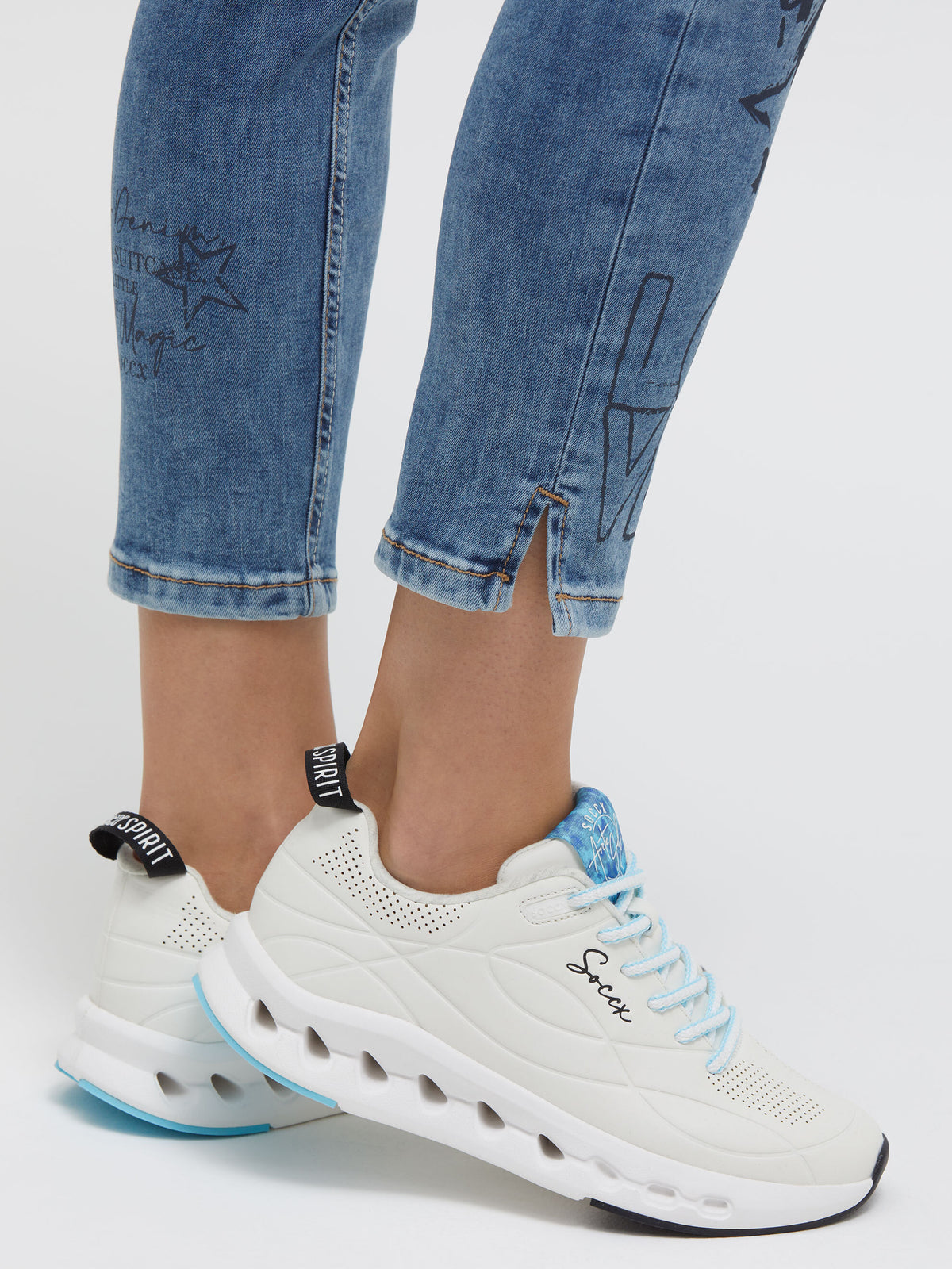 Jeans MI:RA Slim Fit vintage blue printed