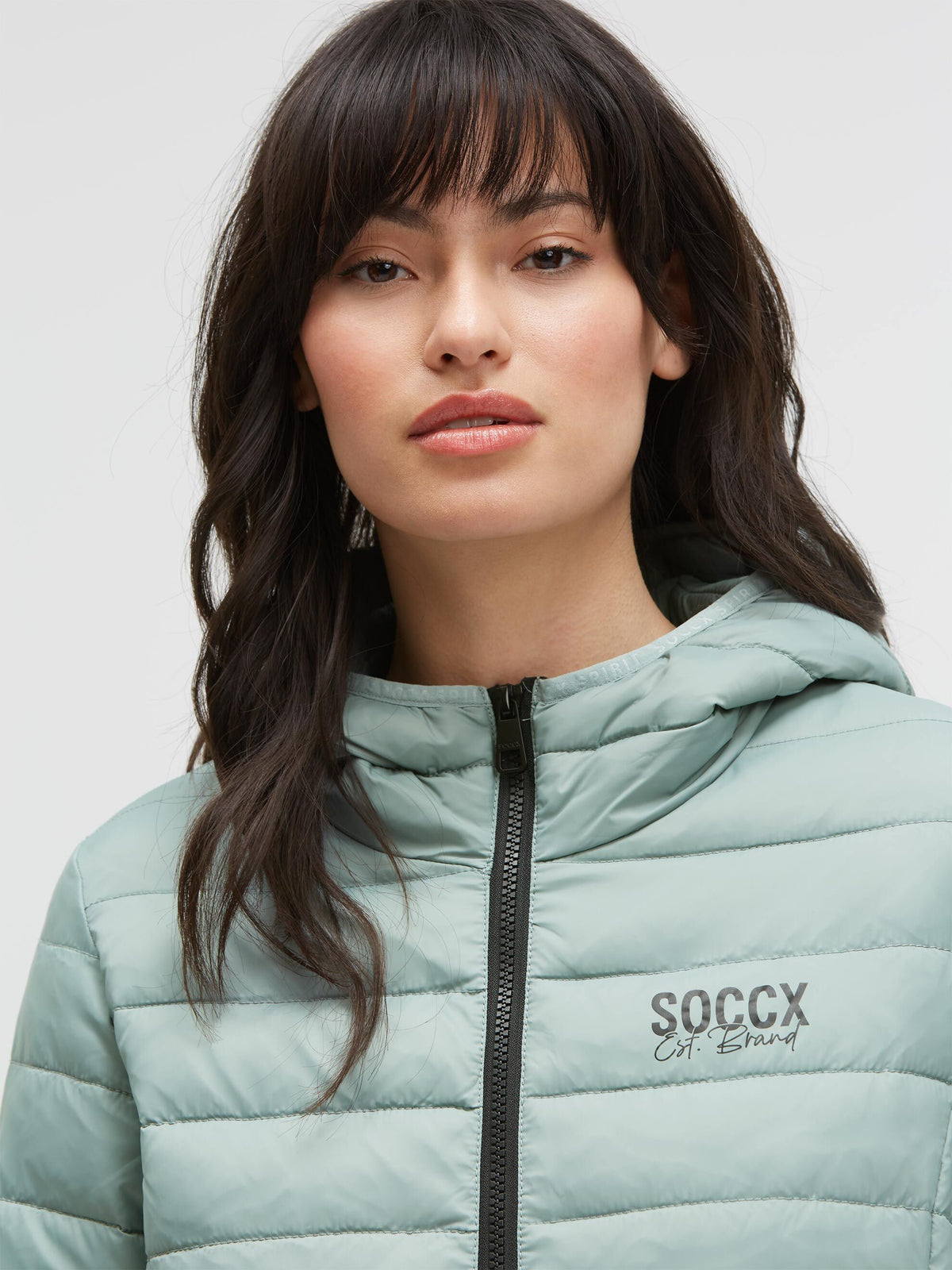 Leichte Steppjacke mit Kapuze frosted lake