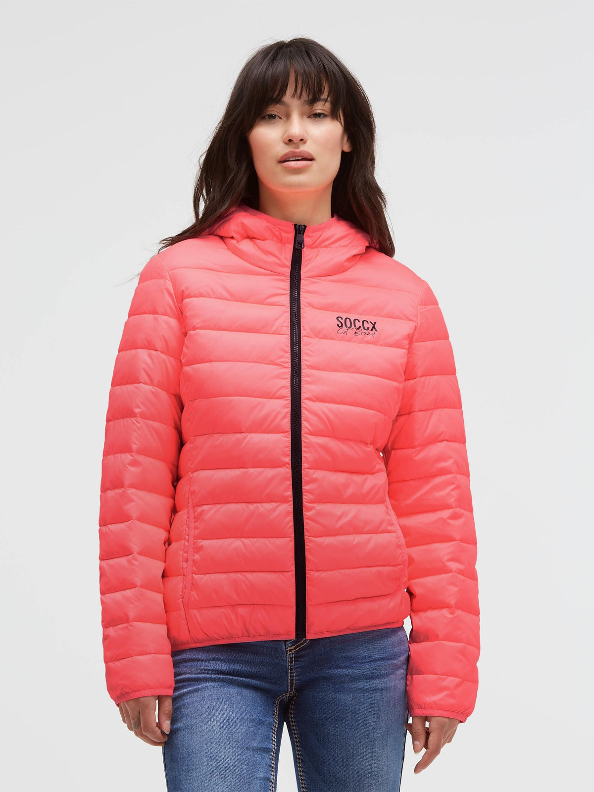 Leichte Steppjacke mit Kapuze new pink - 2