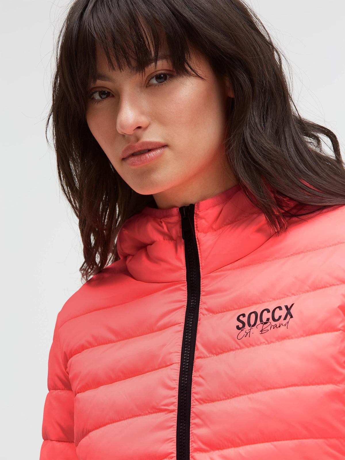Leichte Steppjacke mit Kapuze new pink