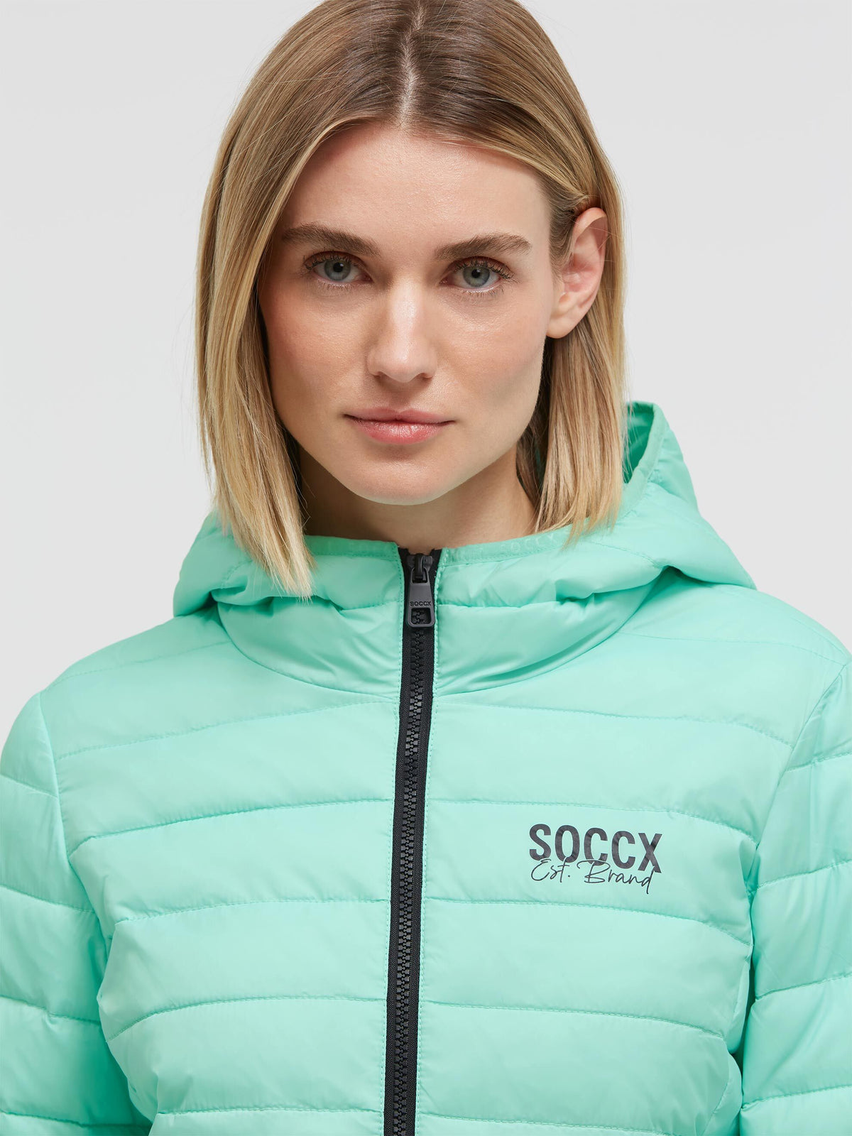 Leichte Steppjacke mit Kapuze new aqua - 4