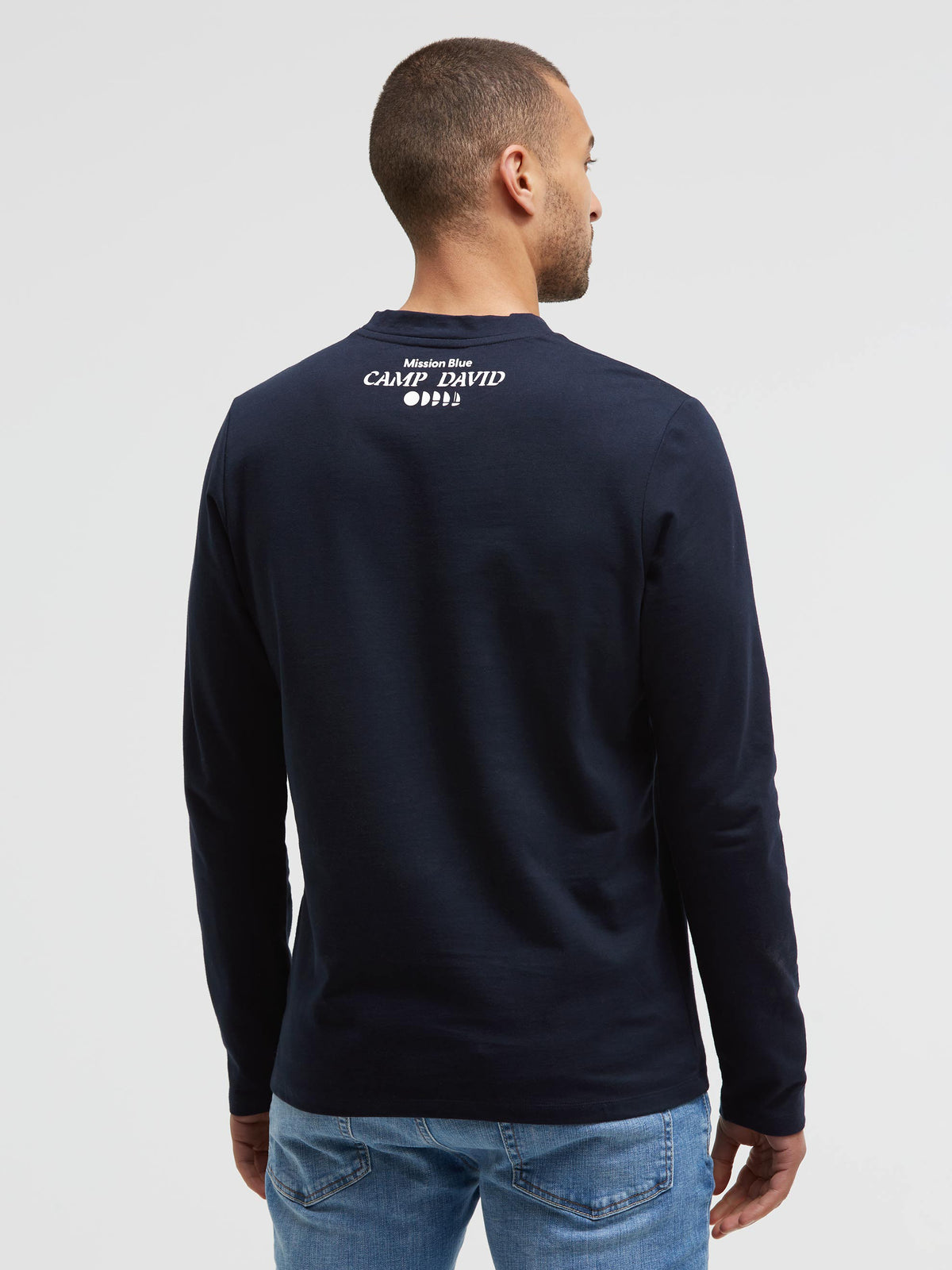 Langarmshirt mit 3D-Rubber-Print blue navy