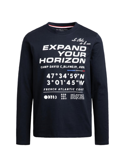 Langarmshirt mit 3D-Rubber-Print blue navy