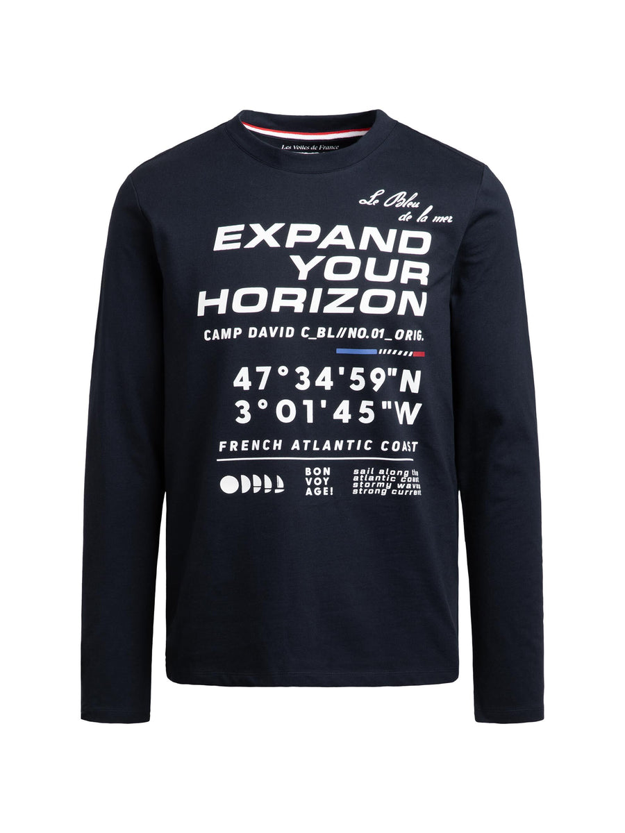 Langarmshirt mit 3D-Rubber-Print blue navy