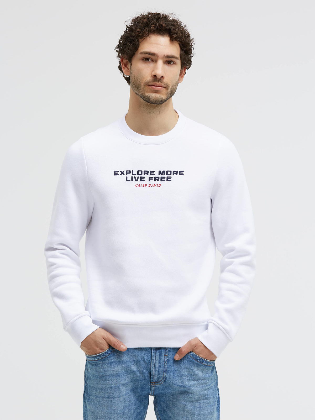 Sweatshirt mit Back-Artwork opticwhite - 2
