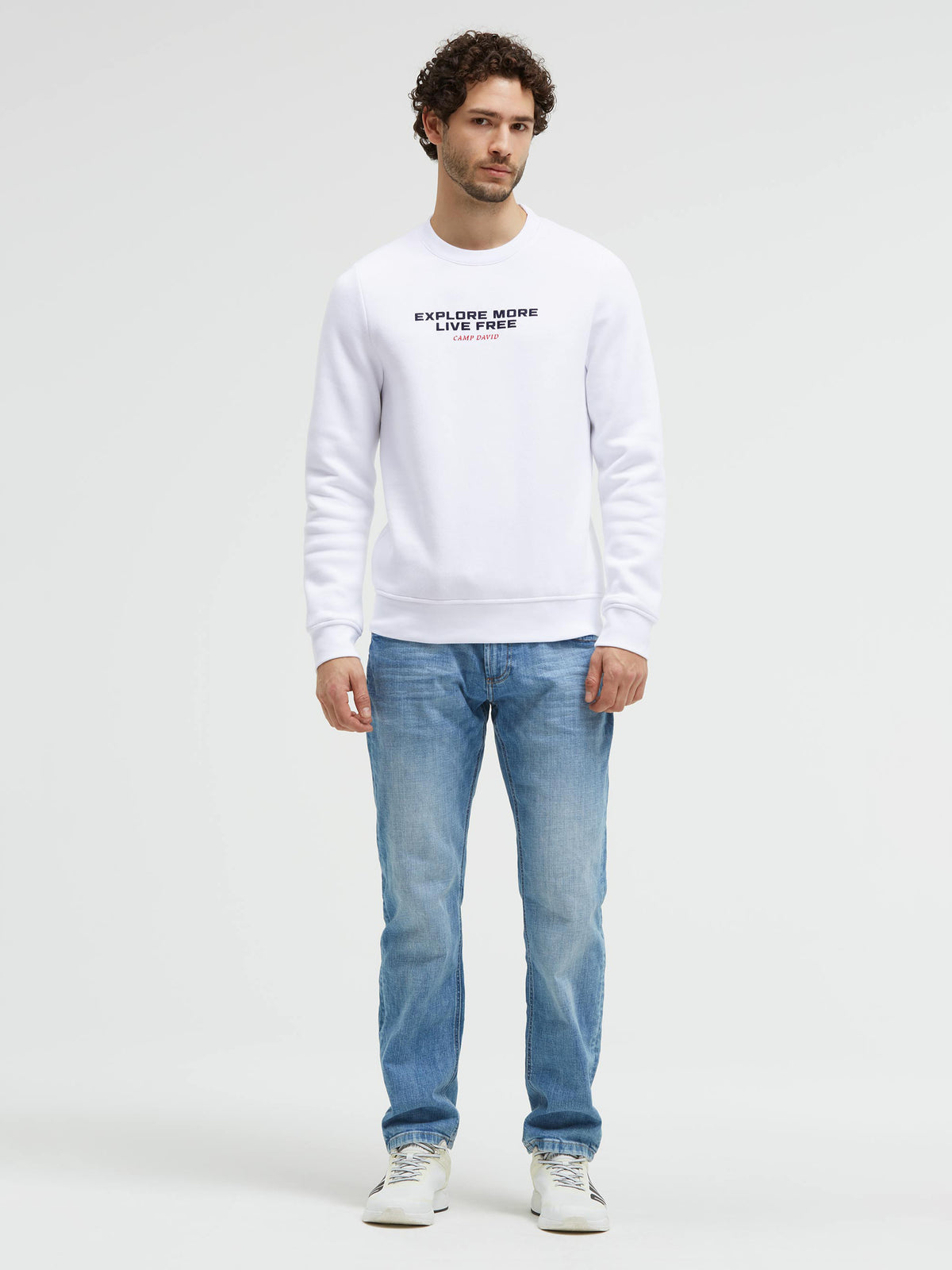 Sweatshirt mit Back-Artwork opticwhite - 3