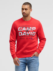 Sweatshirt mit Front-Artwork blaze coral