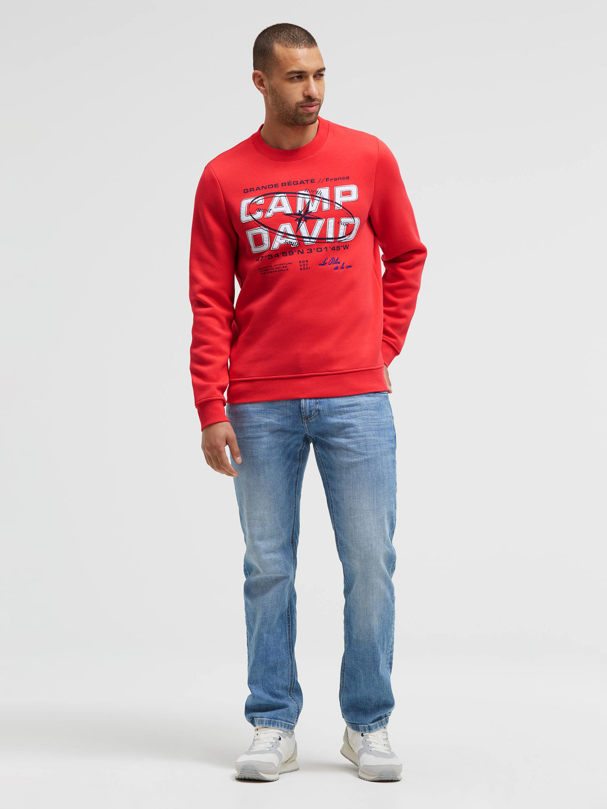 Sweatshirt mit Front-Artwork blaze coral - 3