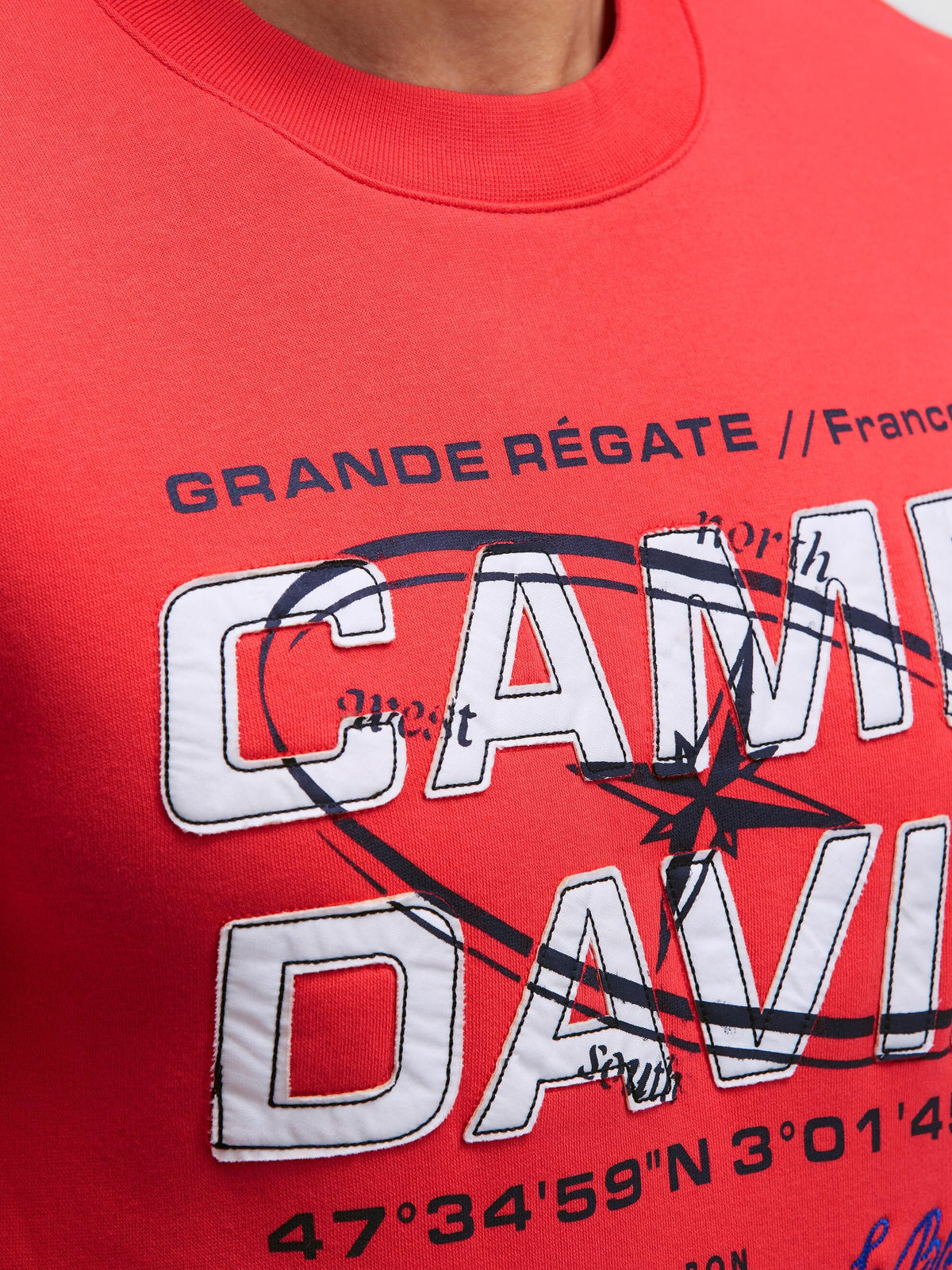 Sweatshirt mit Front-Artwork blaze coral