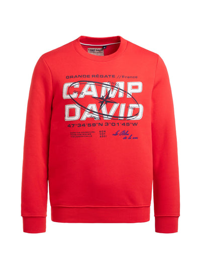 Sweatshirt mit Front-Artwork blaze coral