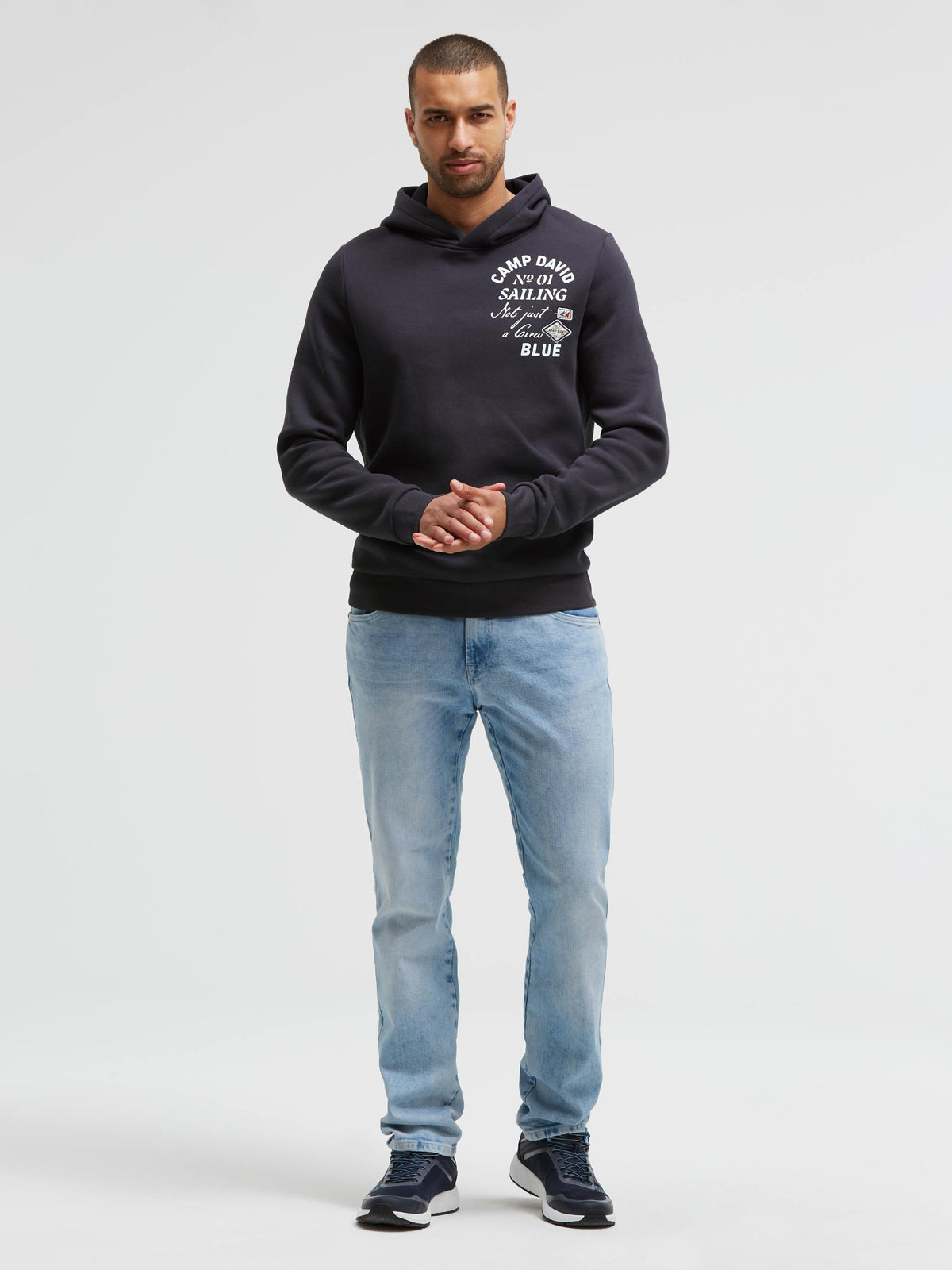 Hoodie mit Rücken-Artwork blue navy - 3