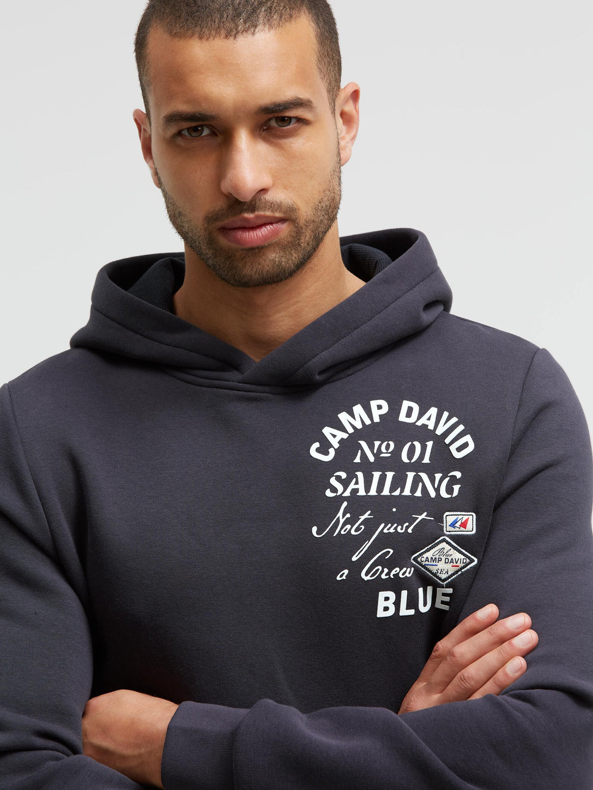 Hoodie mit Rücken-Artwork blue navy - 4