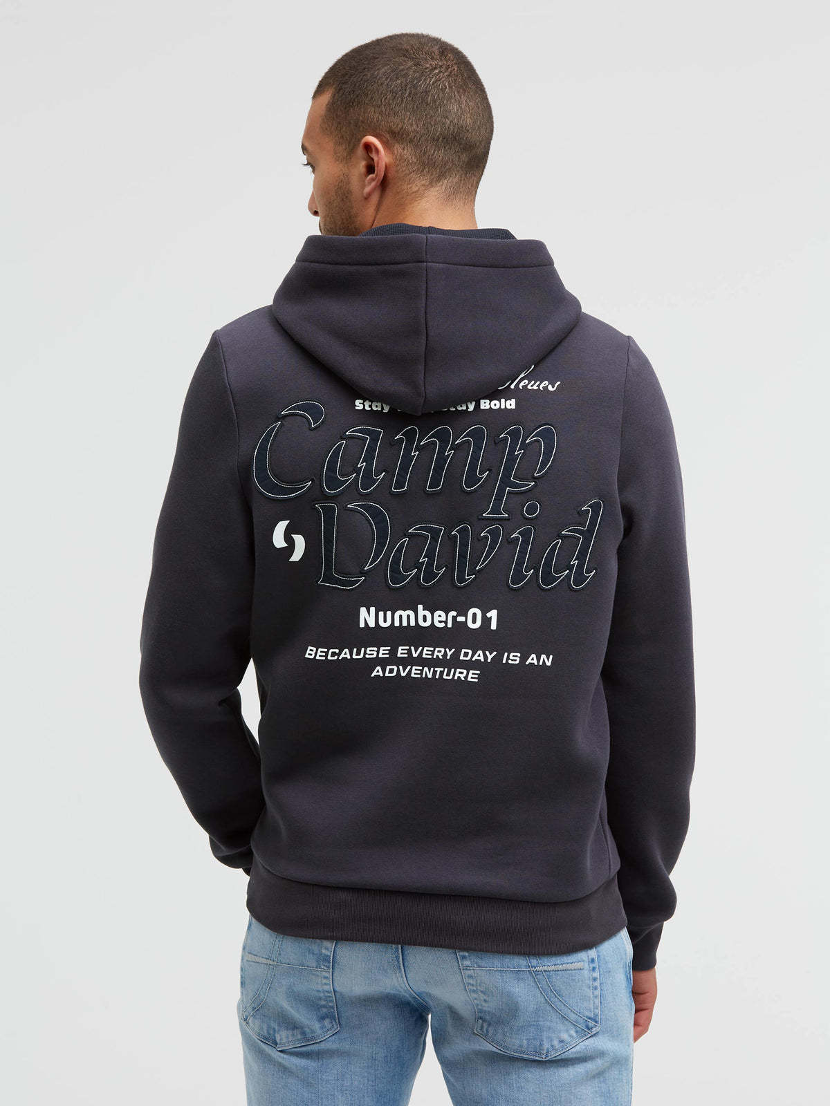 Hoodie mit Rücken-Artwork blue navy