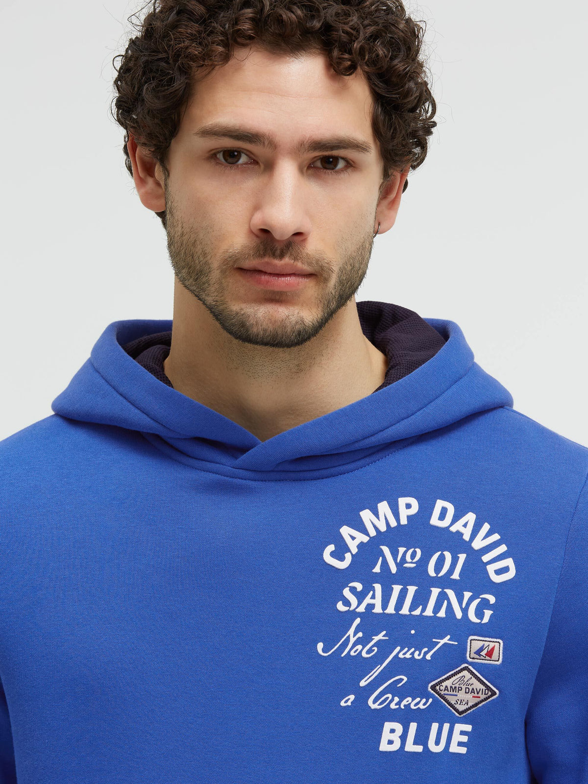 Hoodie mit Rücken-Artwork signal blue - 4