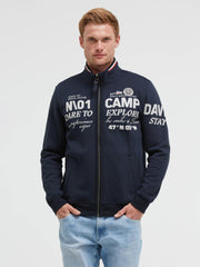 Sweatjacke mit 3D-Rubber-Artworks blue navy