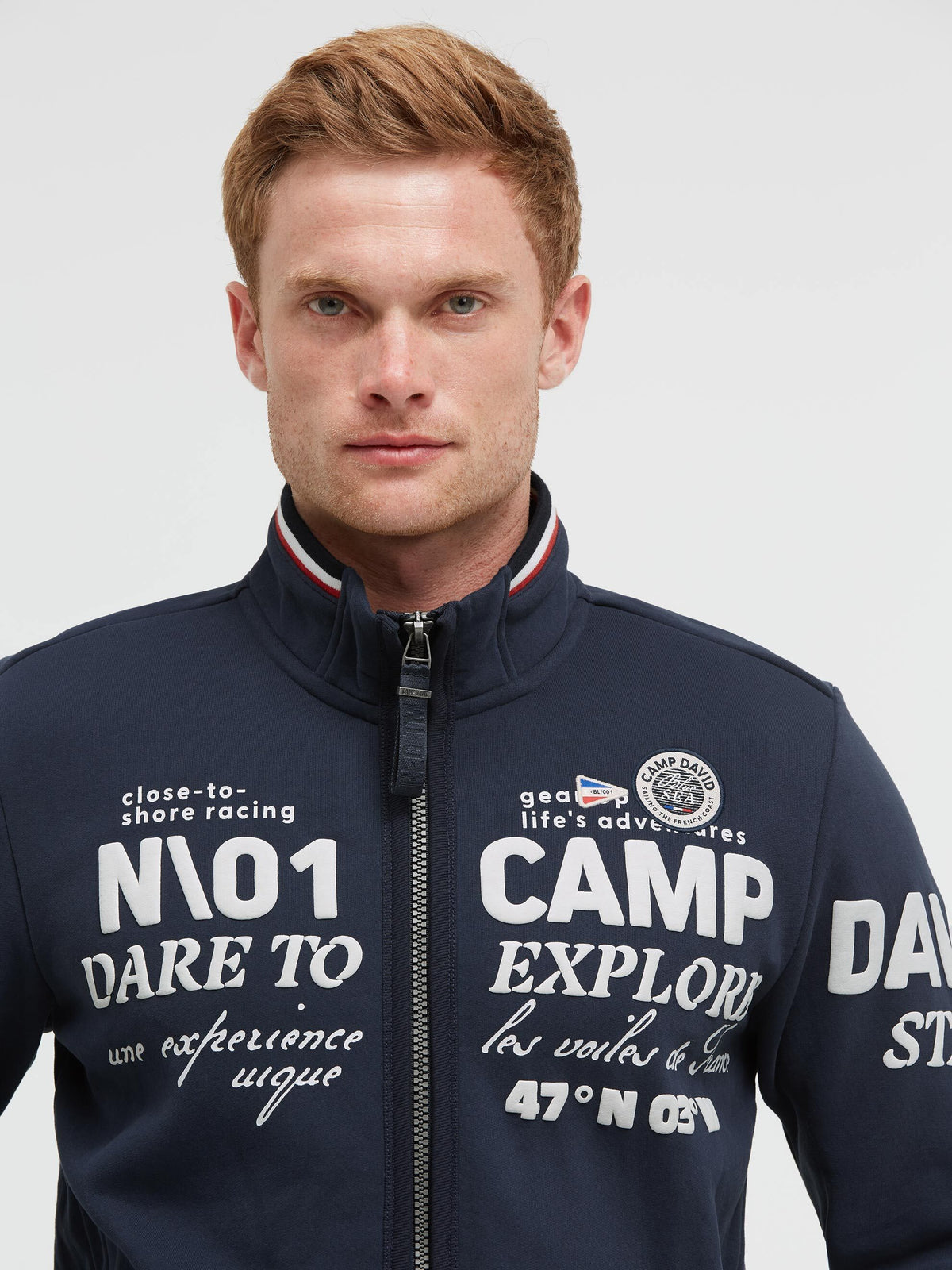 Sweatjacke mit 3D-Rubber-Artworks blue navy - 4