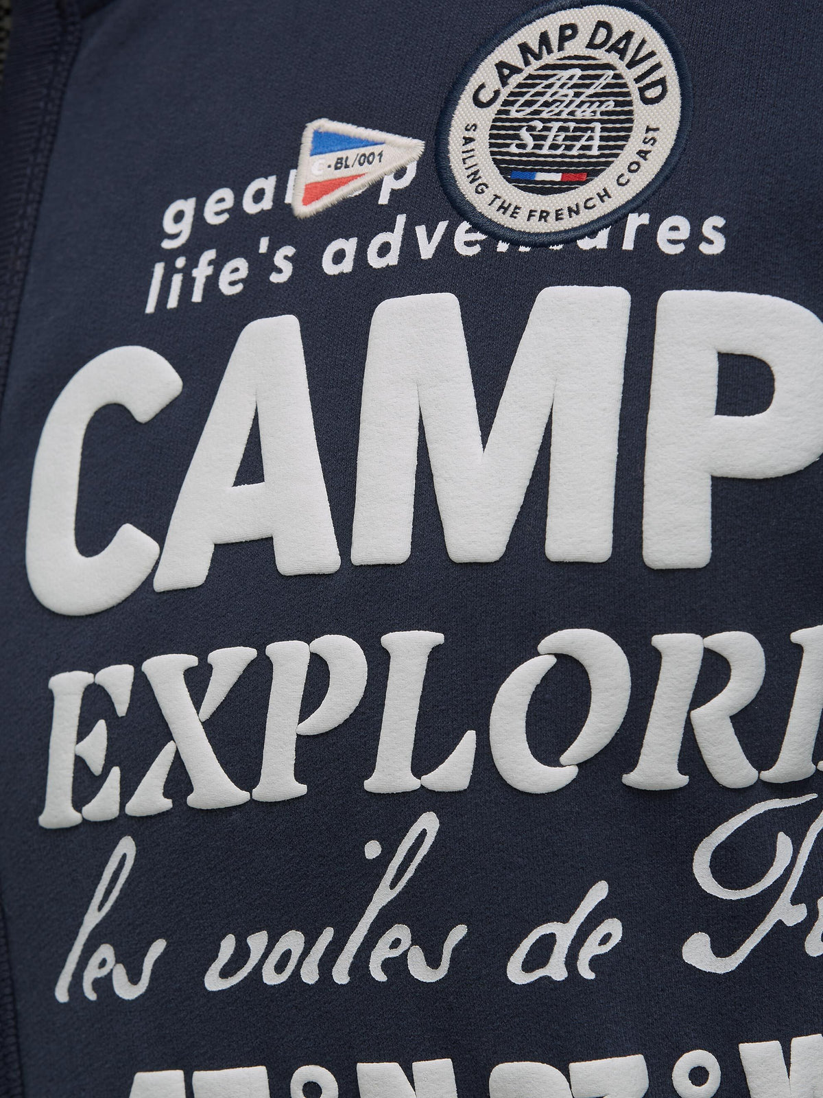 Sweatjacke mit 3D-Rubber-Artworks blue navy