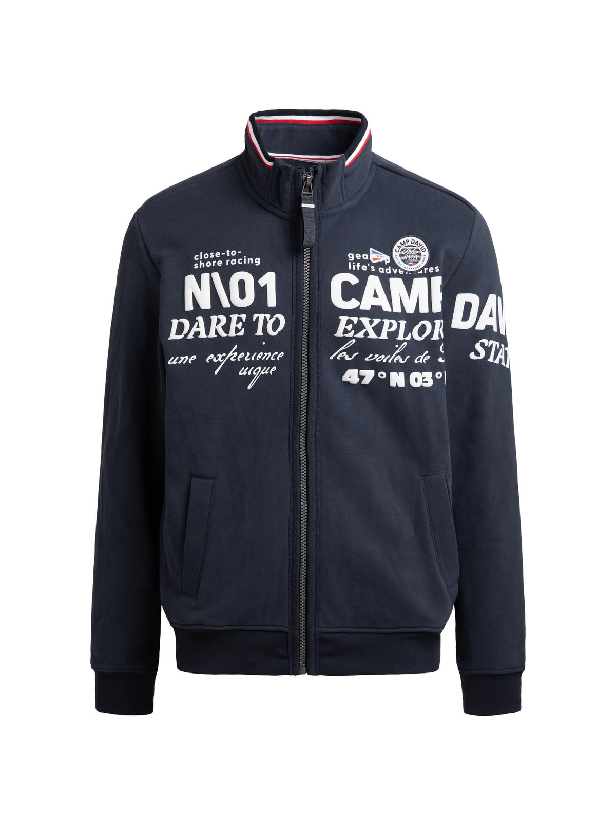 Sweatjacke mit 3D-Rubber-Artworks blue navy - 1