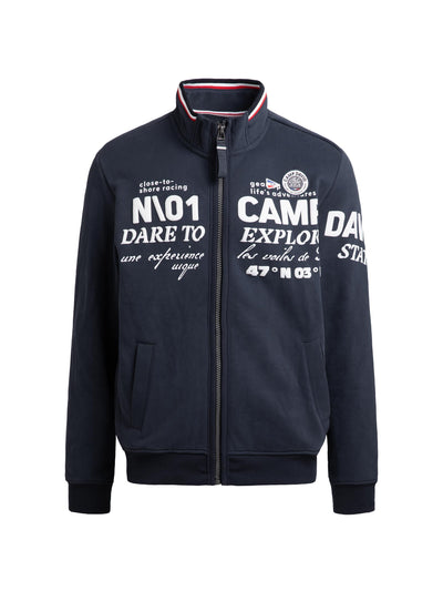 Sweatjacke mit 3D-Rubber-Artworks blue navy