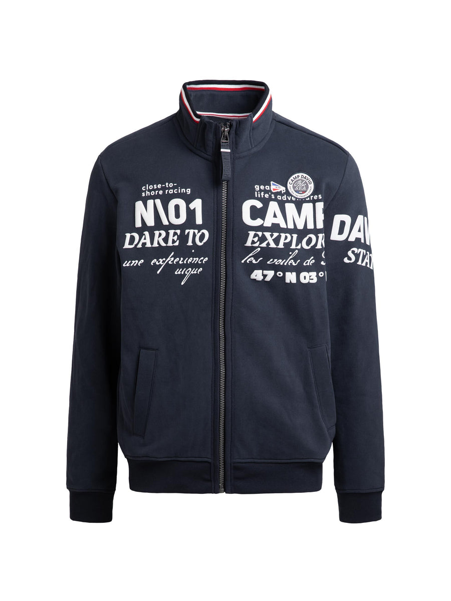 Sweatjacke mit 3D-Rubber-Artworks blue navy