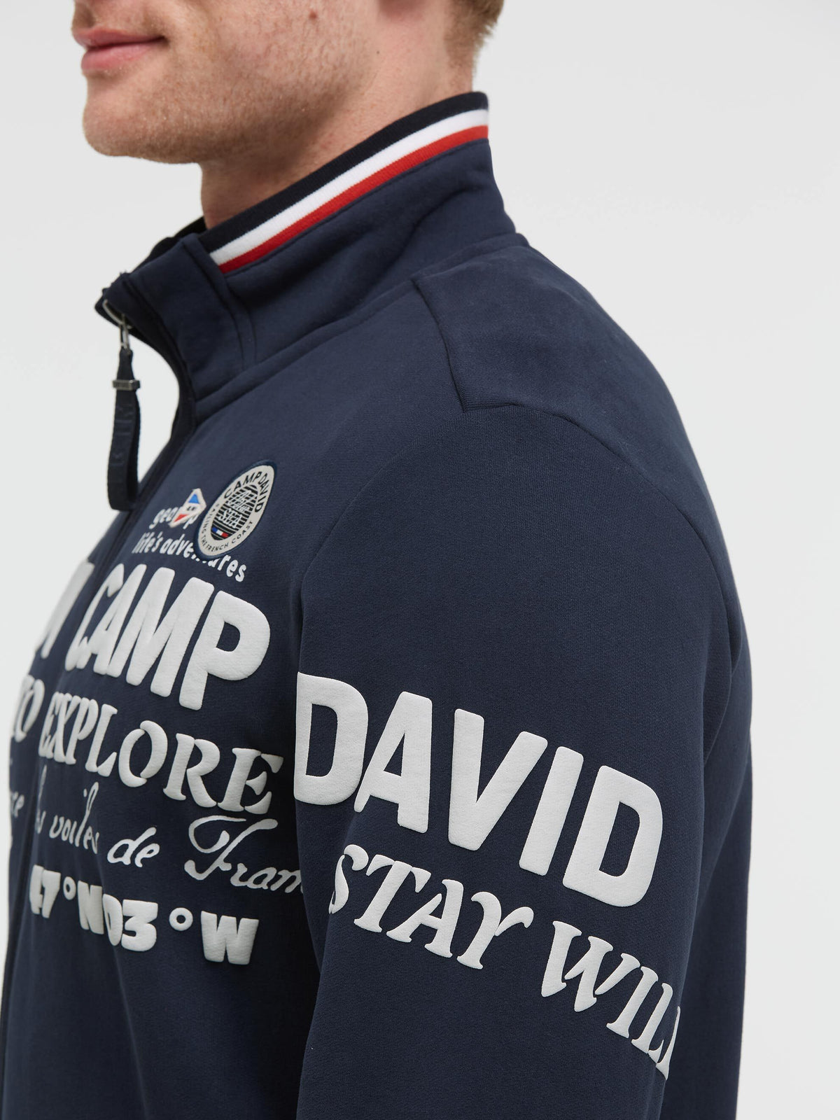 Sweatjacke mit 3D-Rubber-Artworks blue navy - 7