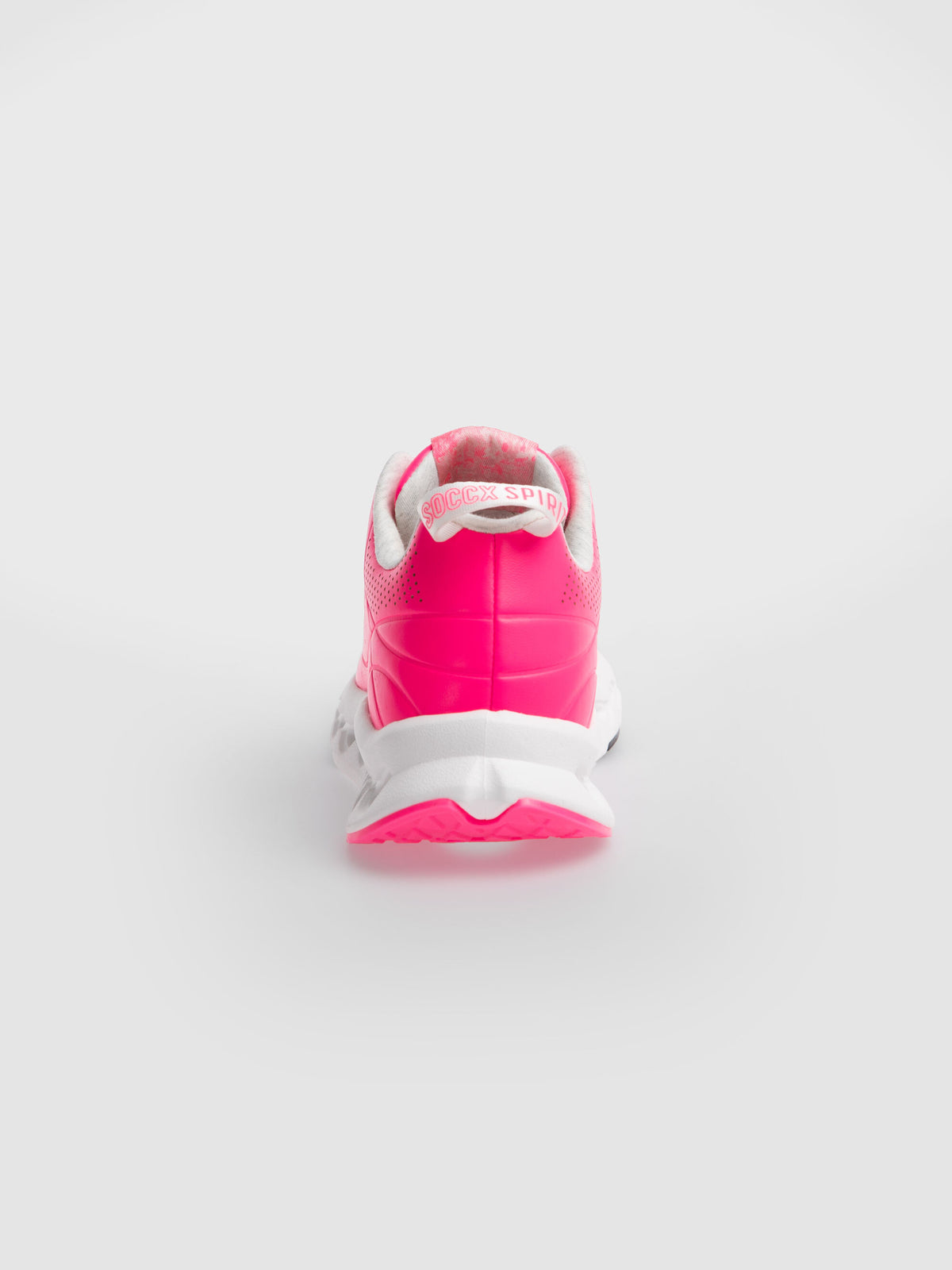 Sneaker mit Linienprägung neon pink - 4