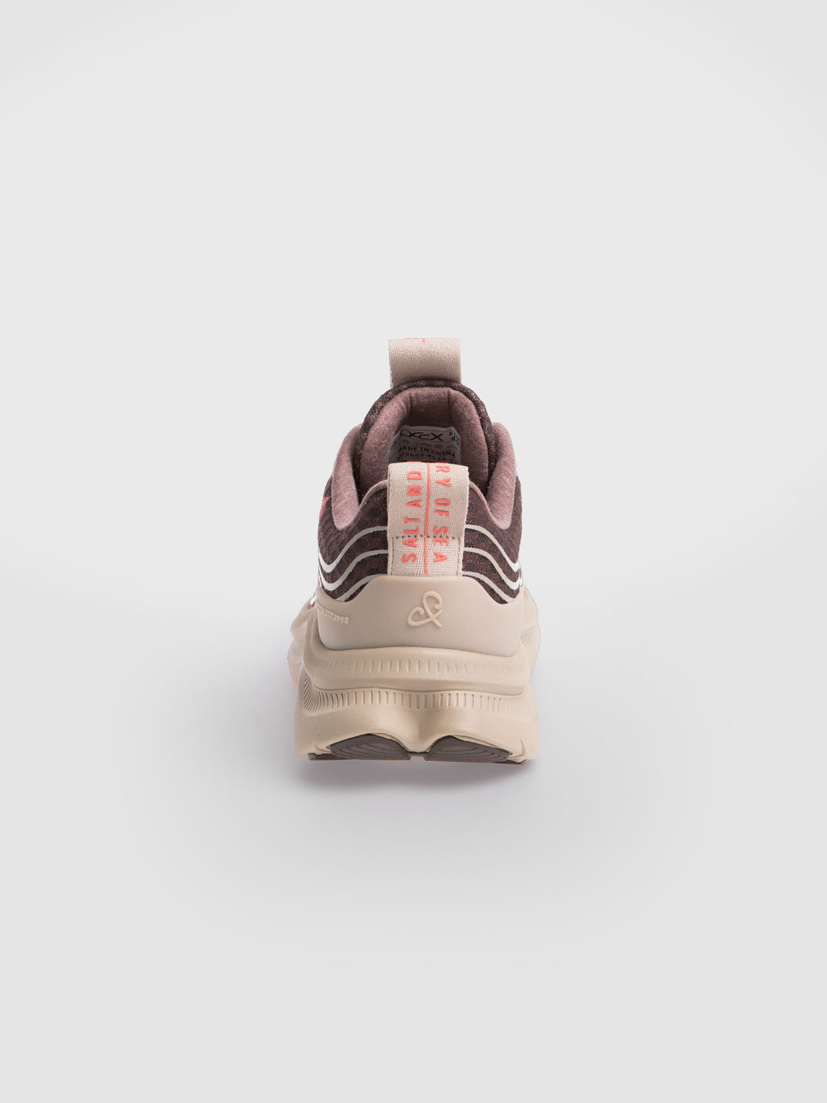 Wedge Sneaker im Mesh-Design mit Linienprint chocolate