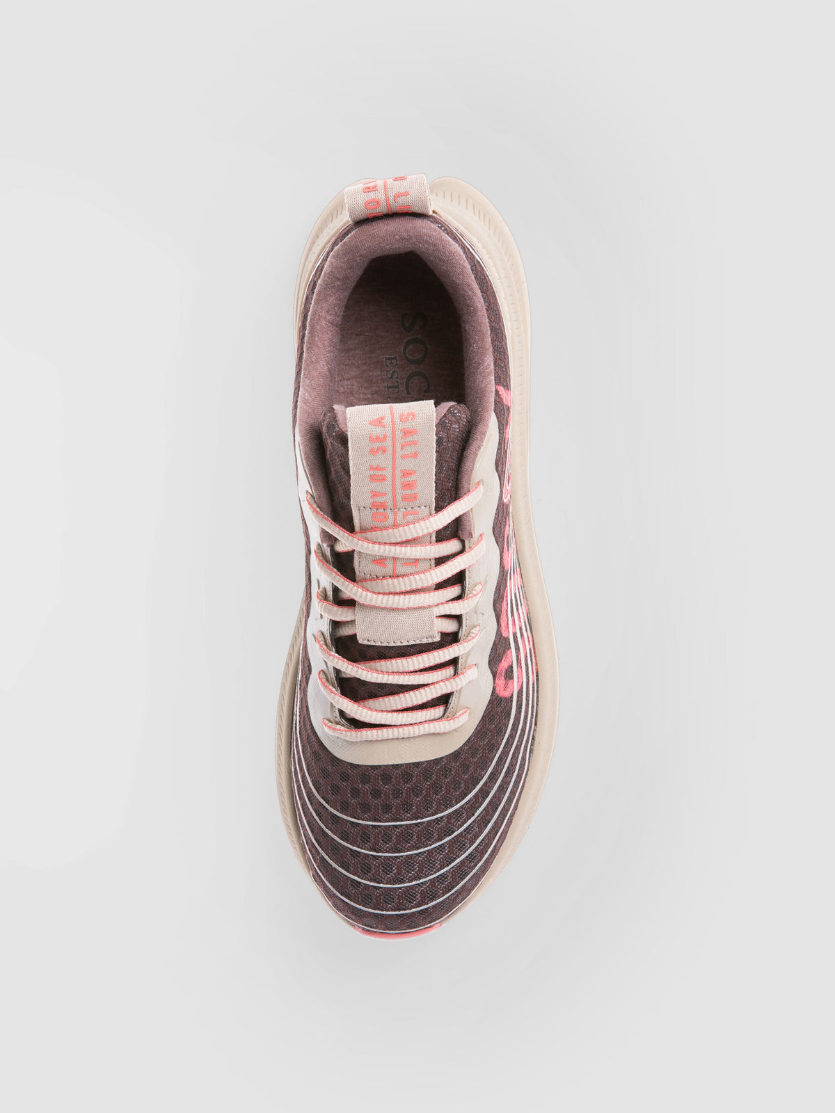 Wedge Sneaker im Mesh-Design mit Linienprint chocolate - 6