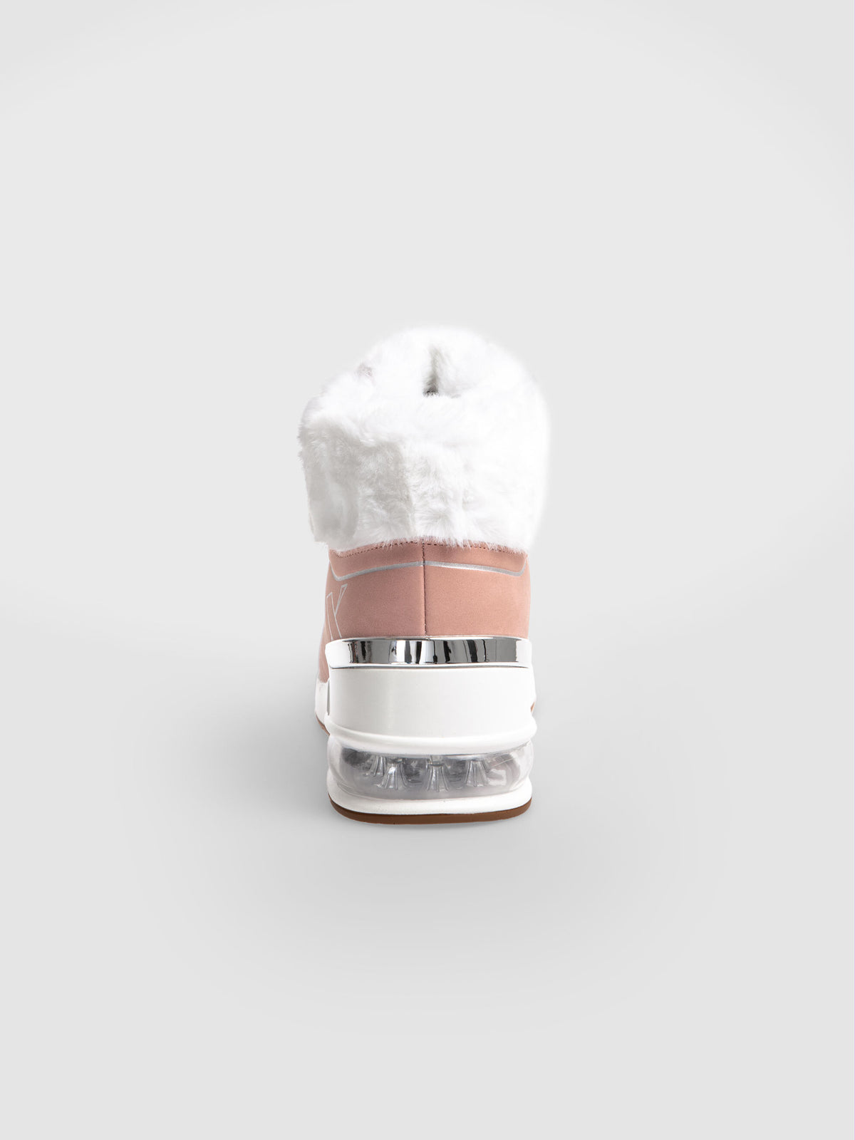 High Air Heel Sneaker mit Kunstfellrand delicate rose - 4