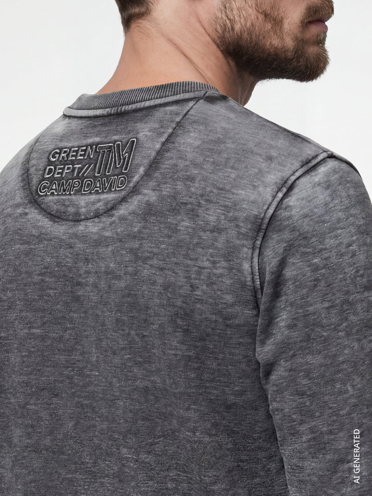 Sweatshirt mit Ausbrenner-Effekten und Prägedrucken black rock
