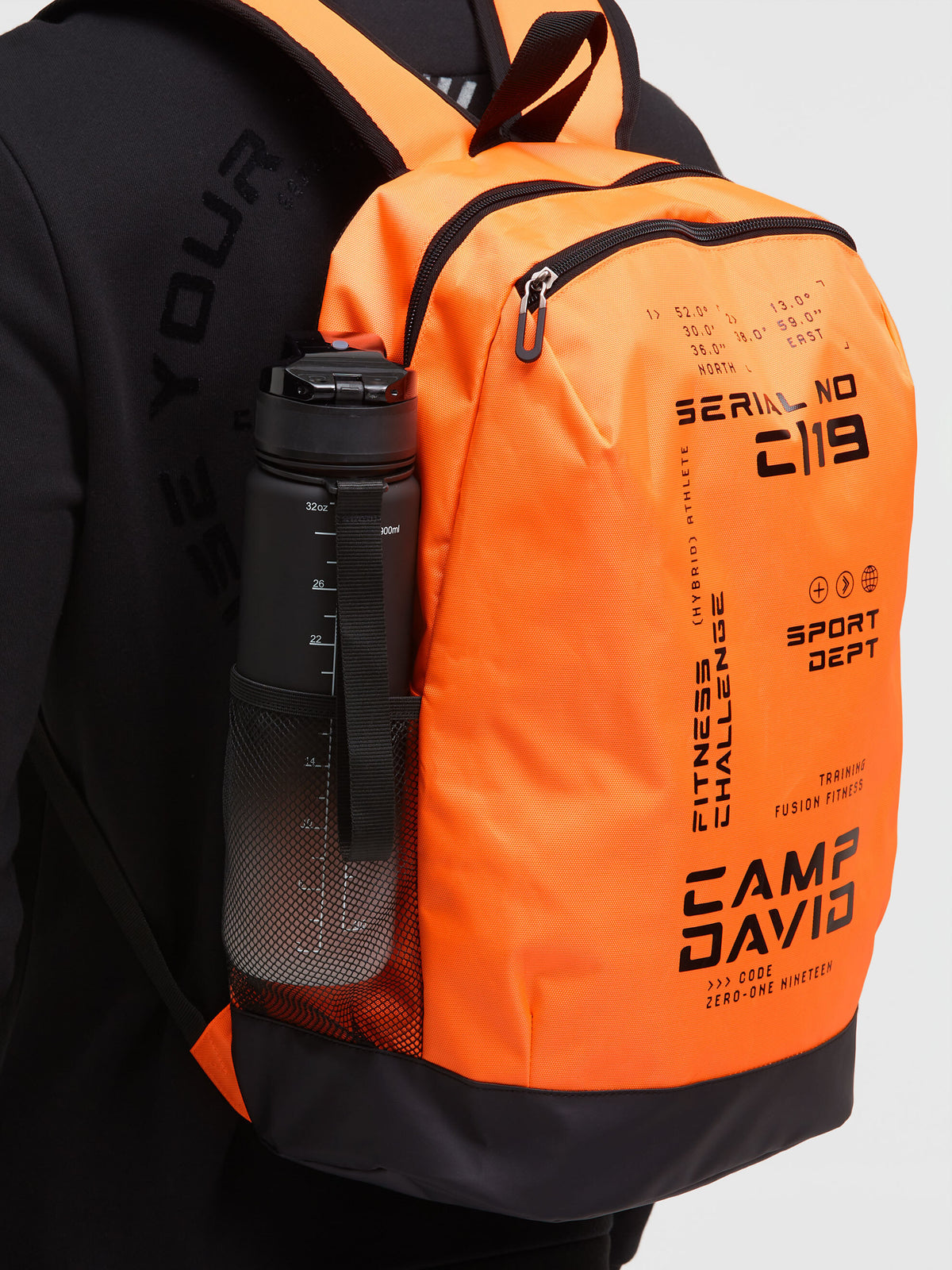 Rucksack mit Logo Artwork neon fire - 3