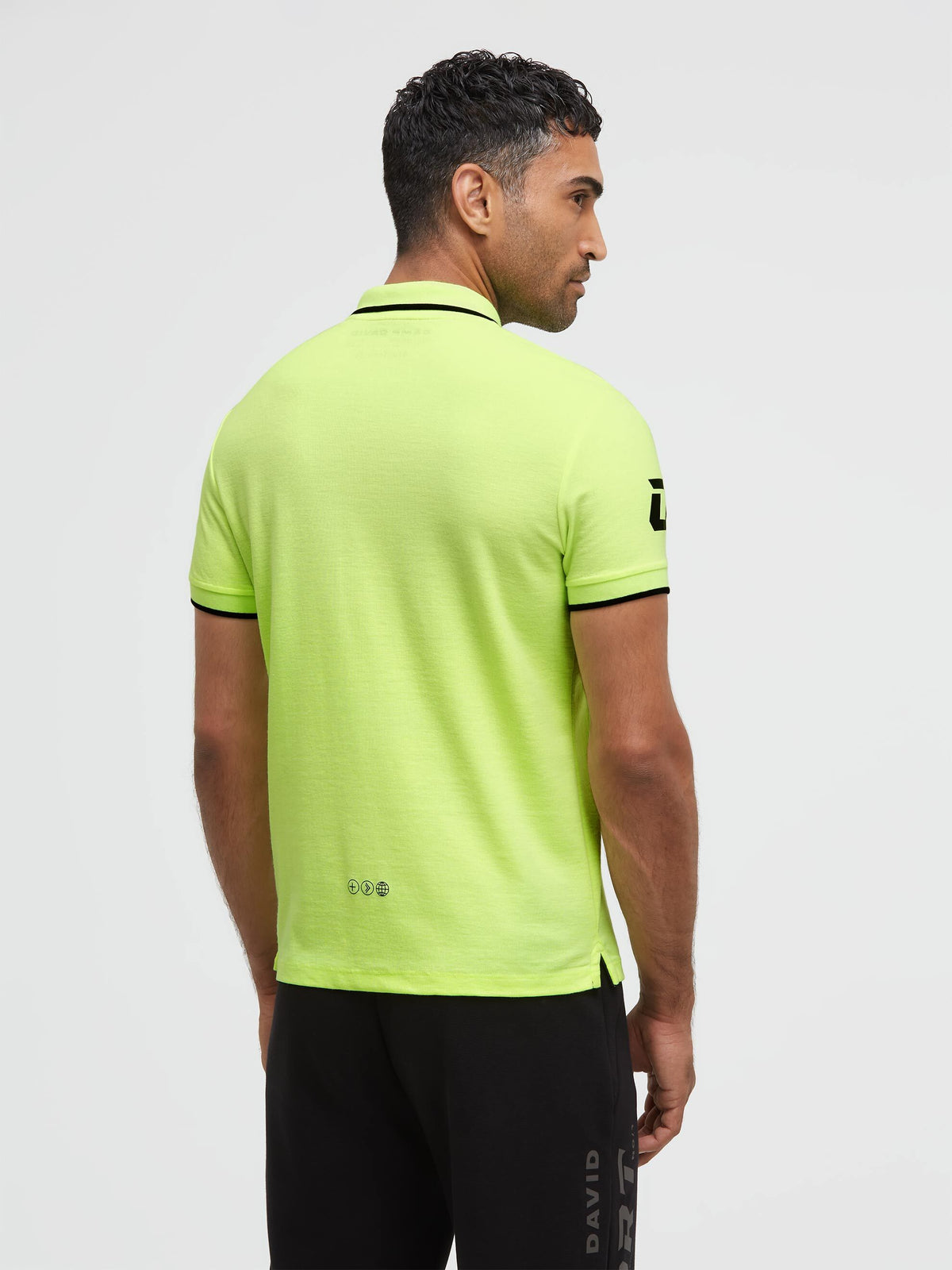 Pikee-Polo mit Zipper und Rubber Prints neon yellow - 5