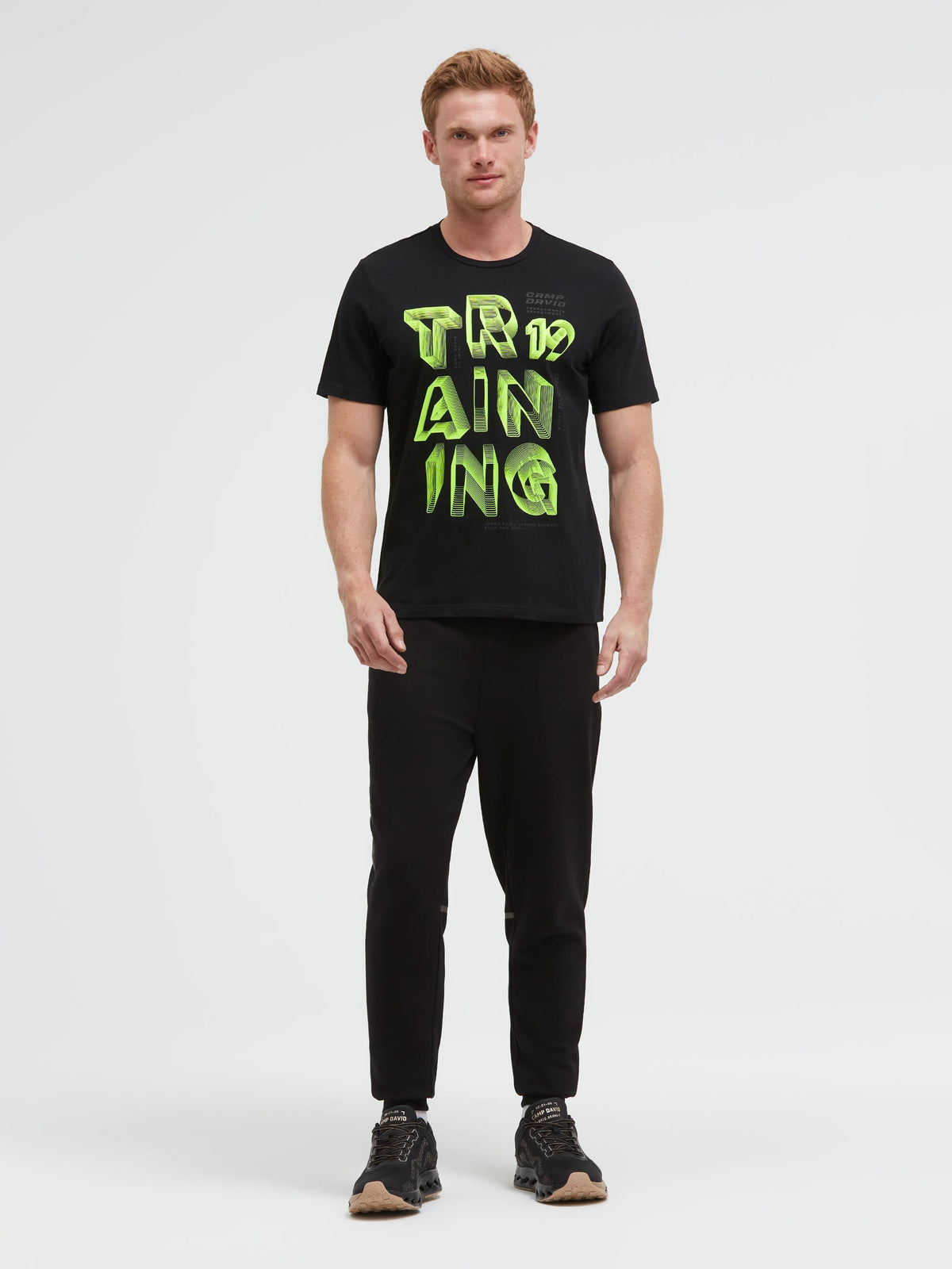 T-Shirt Rundhals mit Print-Artwork black - 3