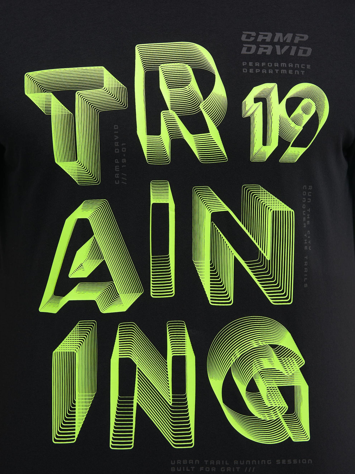 T-Shirt Rundhals mit Print-Artwork black - 6