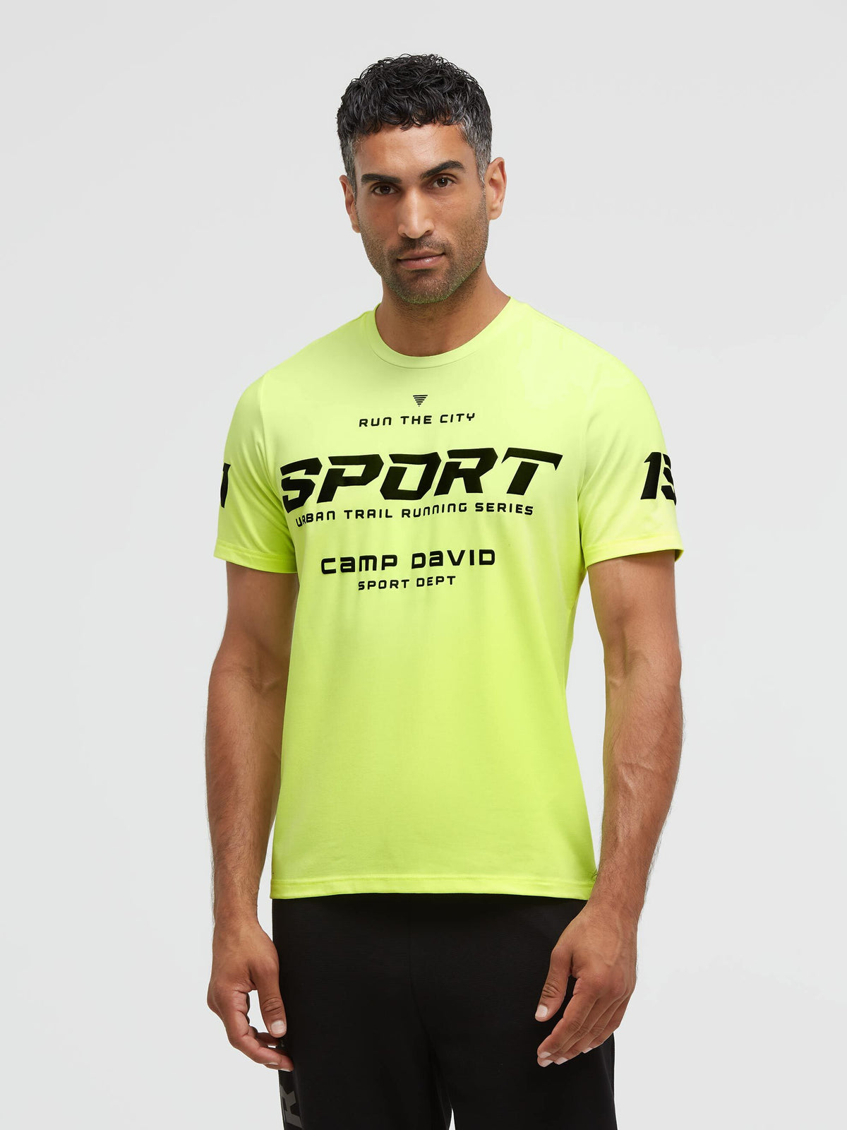 T-Shirt Rundhals mit Puffprints neon yellow - 2