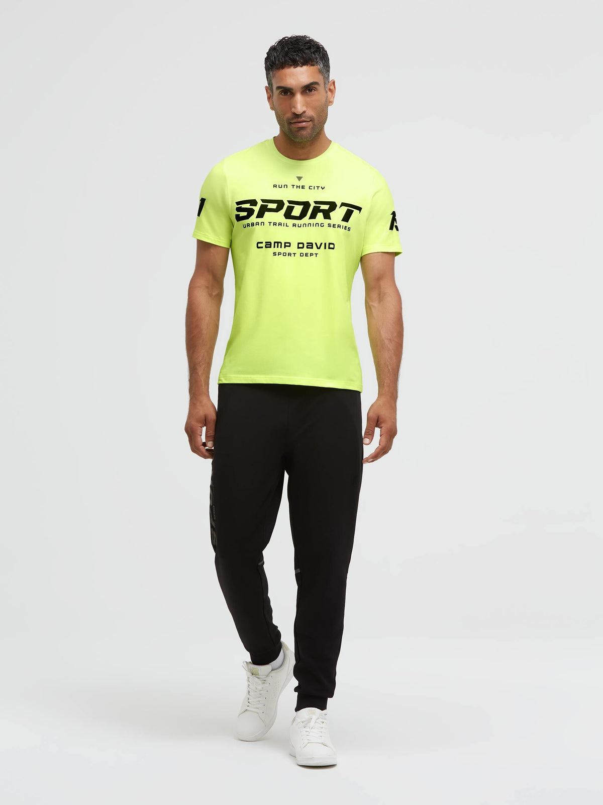 T-Shirt Rundhals mit Puffprints neon yellow - 3