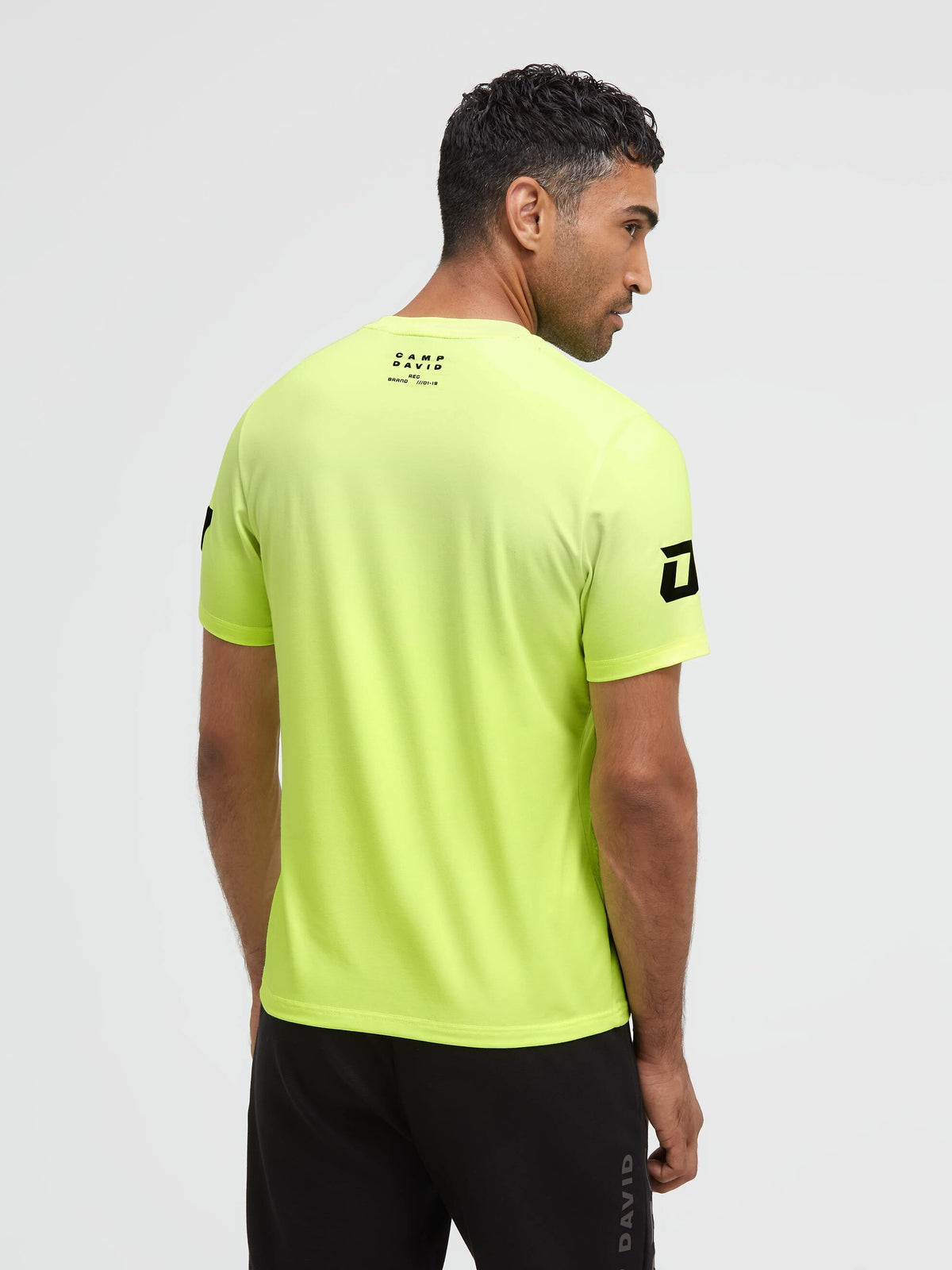 T-Shirt Rundhals mit Puffprints neon yellow - 5