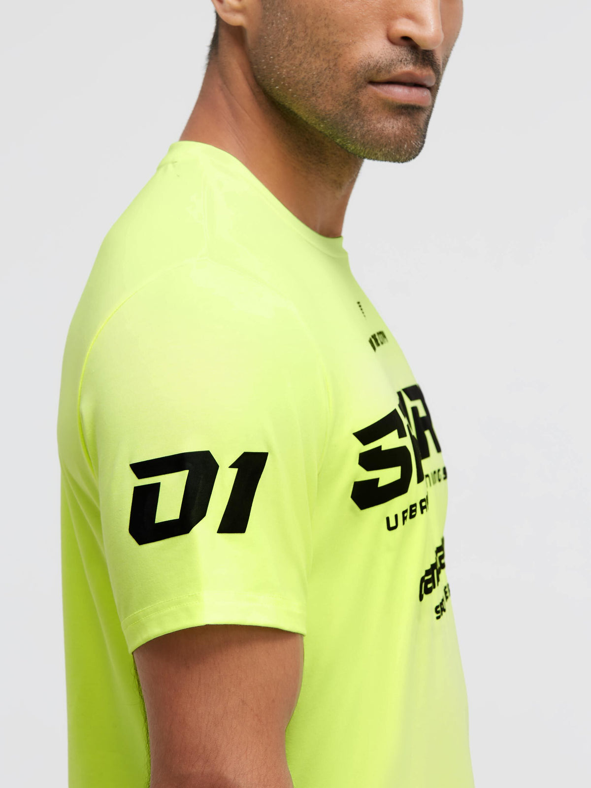 T-Shirt Rundhals mit Puffprints neon yellow