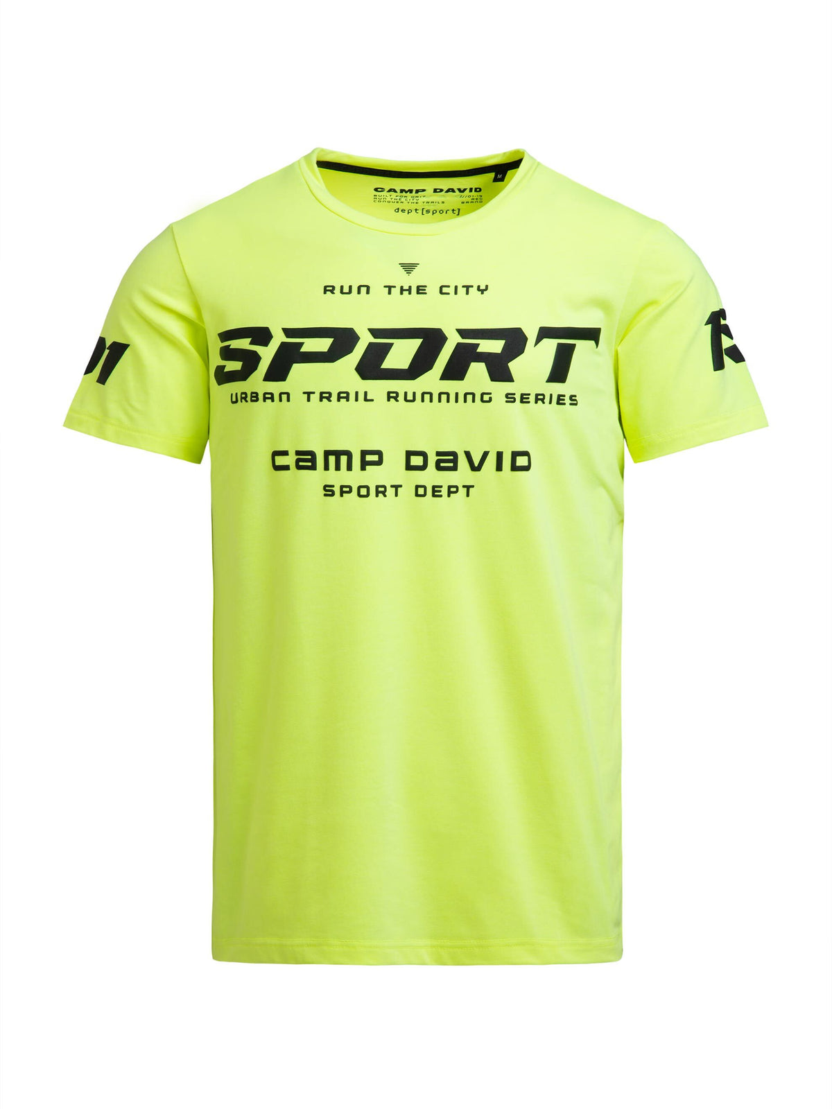 T-Shirt Rundhals mit Puffprints neon yellow