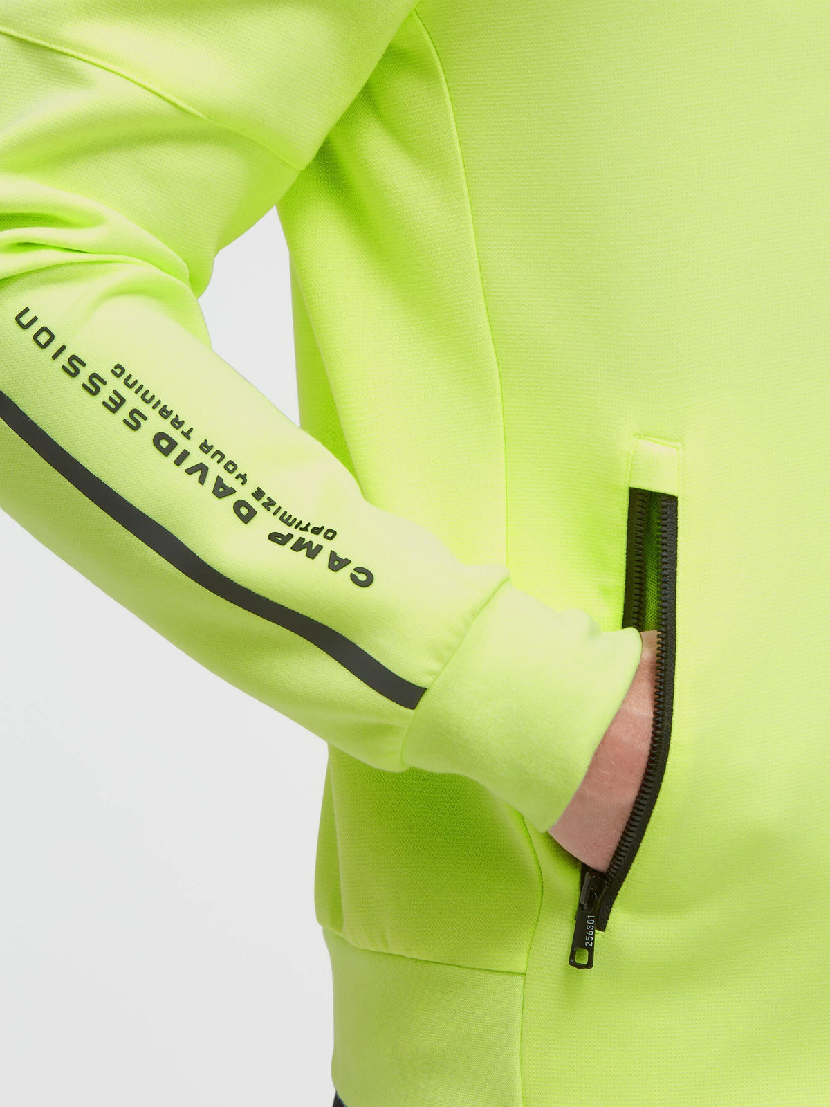 Kapuzensweatjacke aus Interlock-Pikee mit Backprint neon yellow - 6