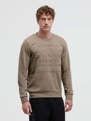Sweatshirt mit Prägedruck shadow beige