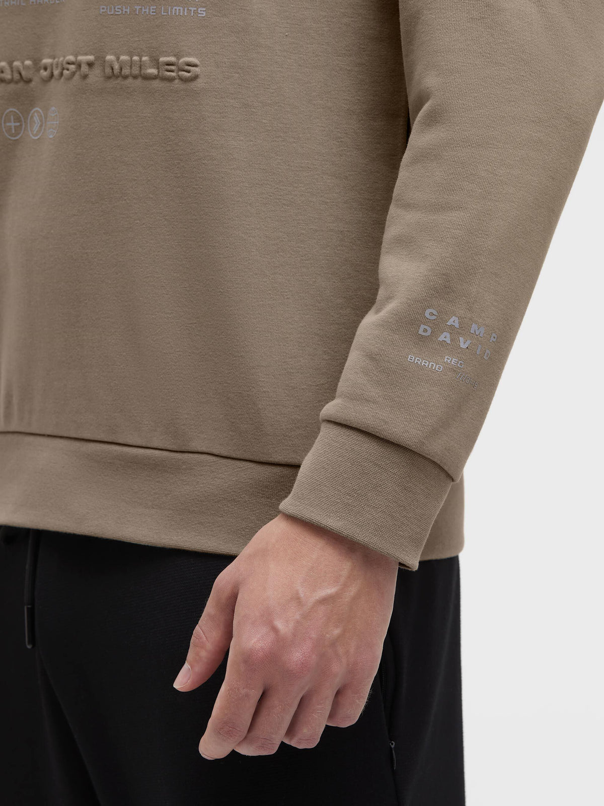 Sweatshirt mit Prägedruck shadow beige