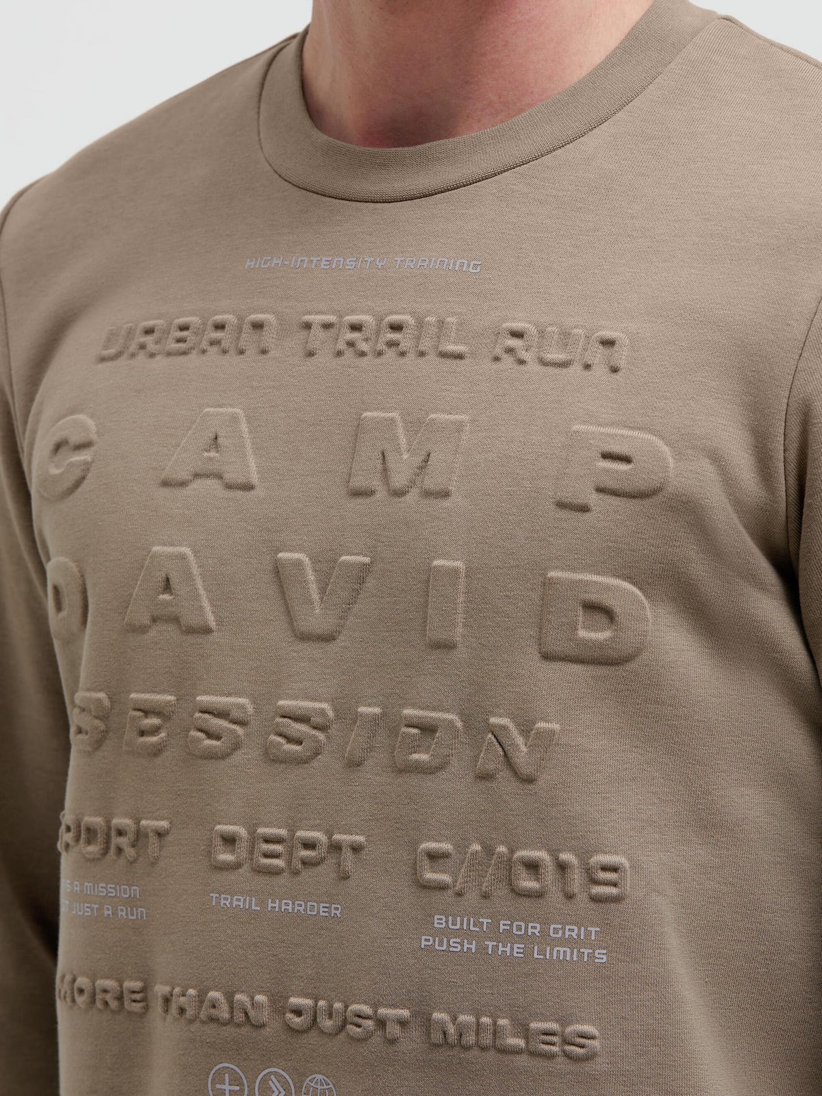 Sweatshirt mit Prägedruck shadow beige - 7