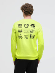 Sweatshirt mit Backprint neon yellow
