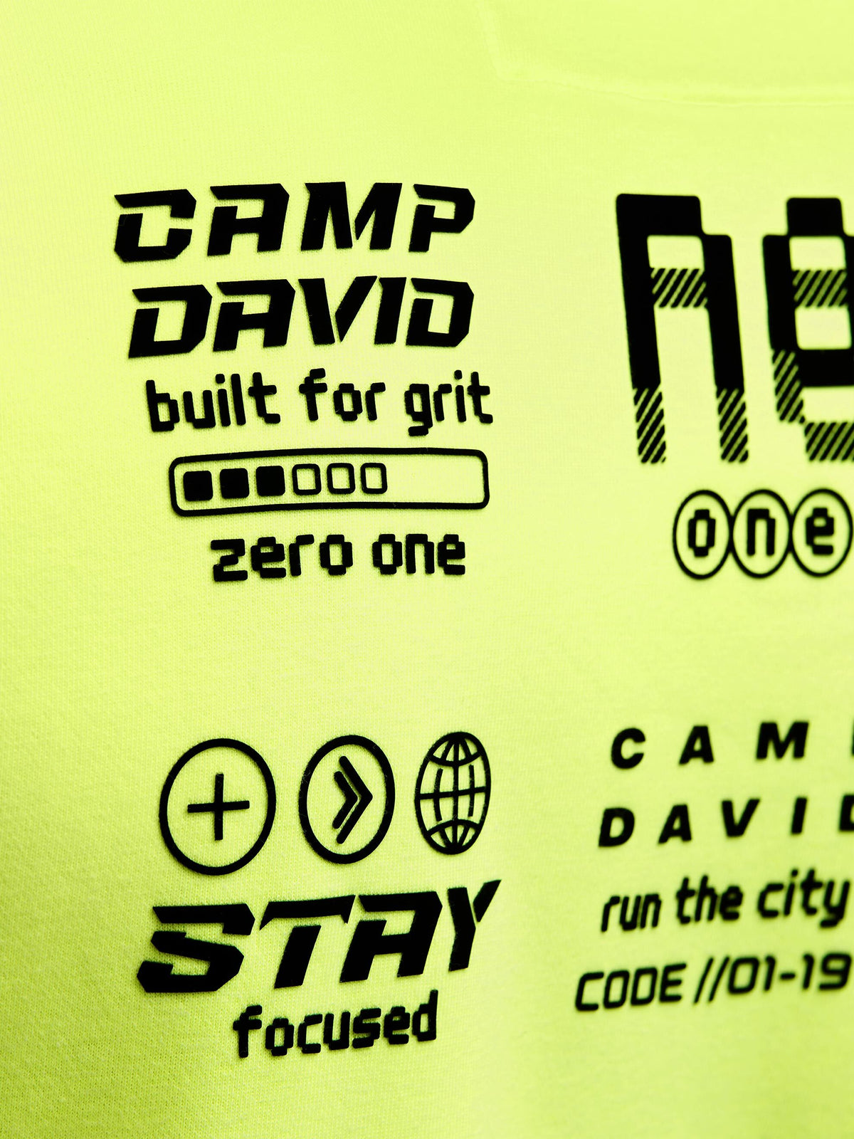 Sweatshirt mit Backprint neon yellow
